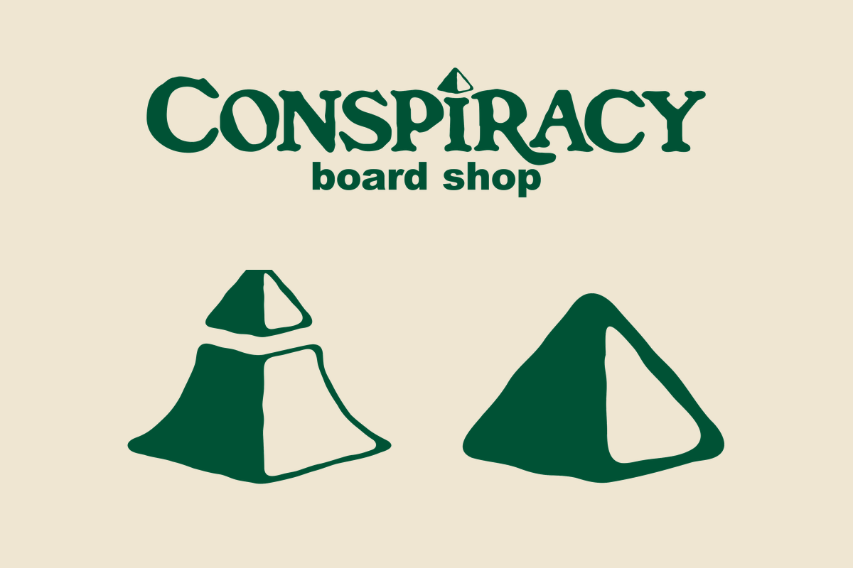 The Conspiracy Board Shop wordmark with the full mark and the icon mark